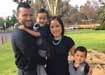 Ngan with her husband and two boys.