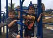 The boys enjoying some fun times at the park.